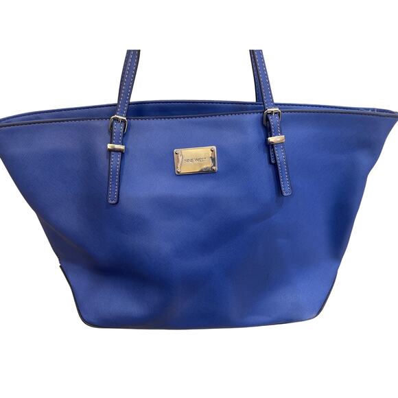 Nine West purse blue several compartments - Picture 1 of 10